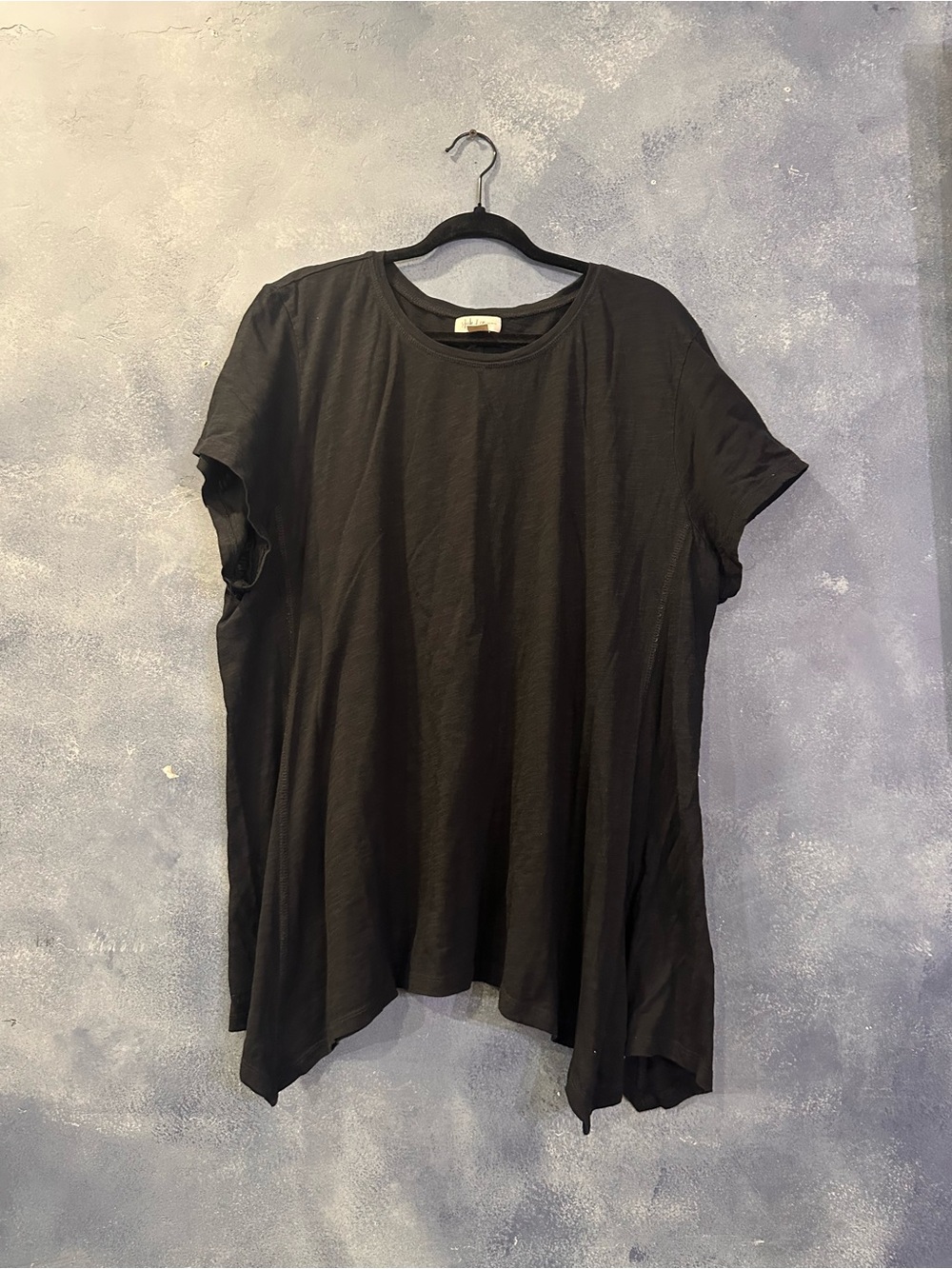 Style & Co. Black Short Sleeve Relaxed Tee
